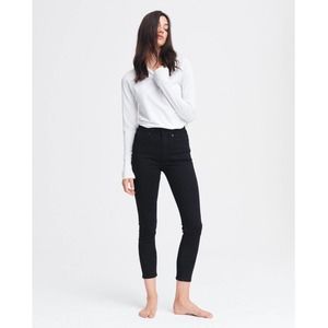 Rag & Bone Nina Black High Rise Ankle Skinny Jeans